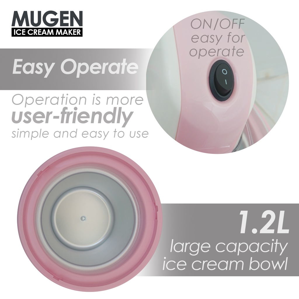 MUGEN Ice Cream Maker (1.2L) MIM-1212 - Image 4