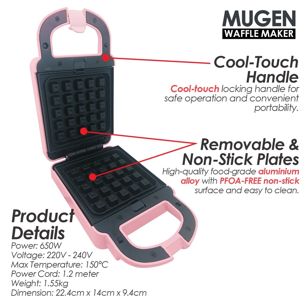 MUGEN 3 In 1 Waffle Maker MWM-650 - Image 9