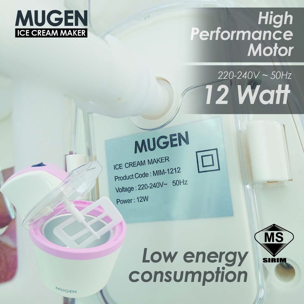 MUGEN Ice Cream Maker (1.2L) MIM-1212 - Image 5