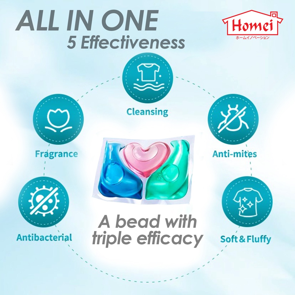 Homeikleen 3 In 1 Laundry Detergent Gel Capsules - Image 5