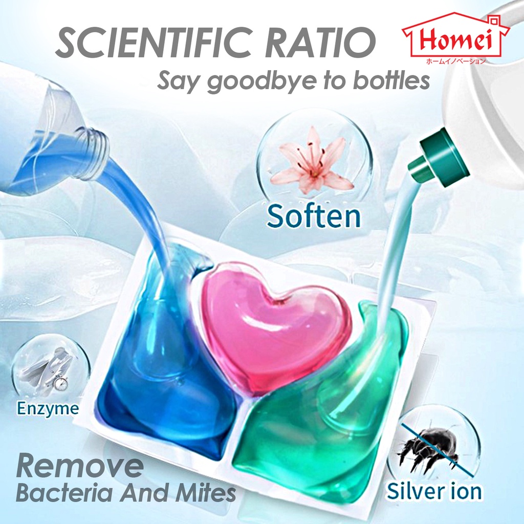 Homeikleen 3 In 1 Laundry Detergent Gel Capsules - Image 3