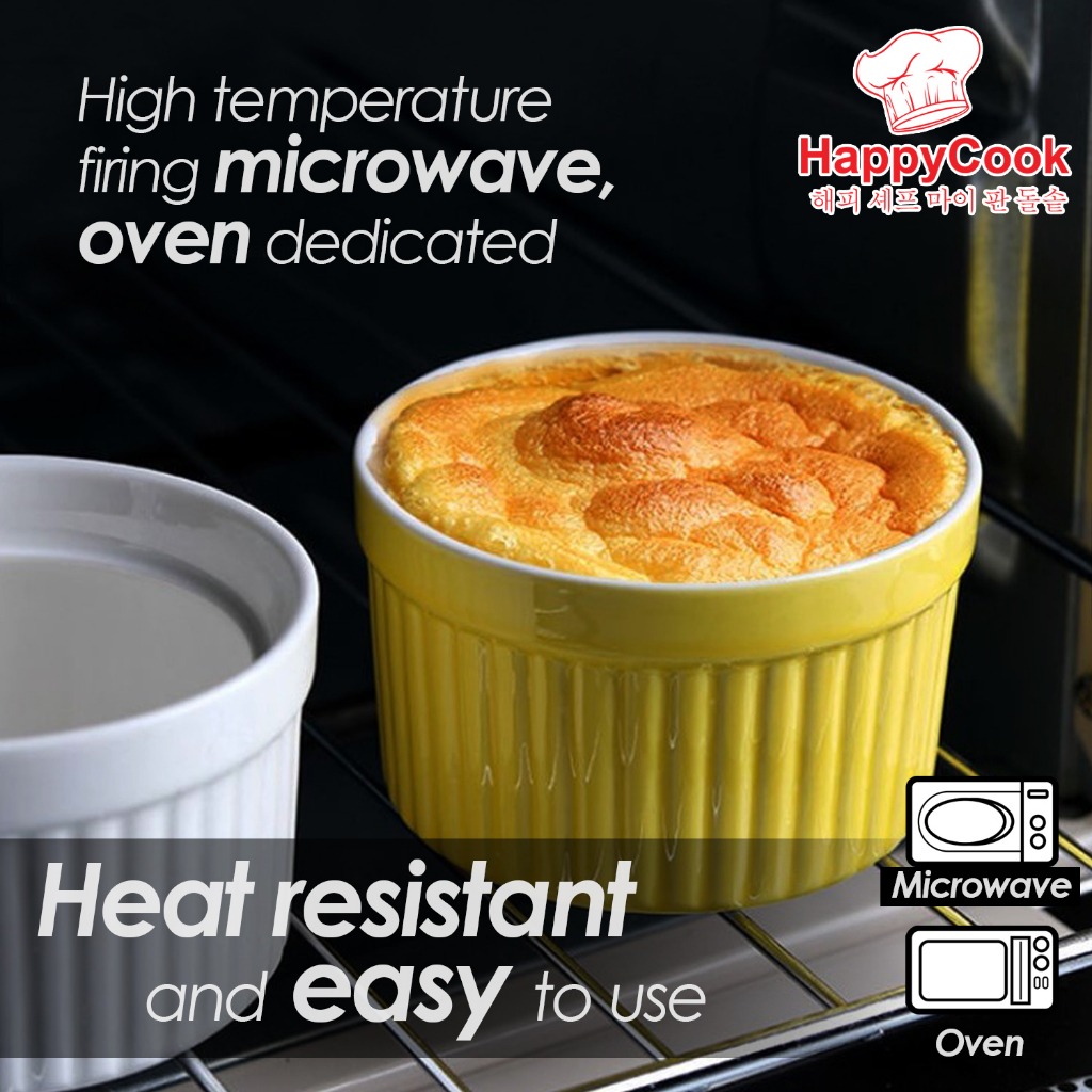 HappyCook Nordic Ceramic Soufflé Bowl Set (6 Pcs) - Image 6
