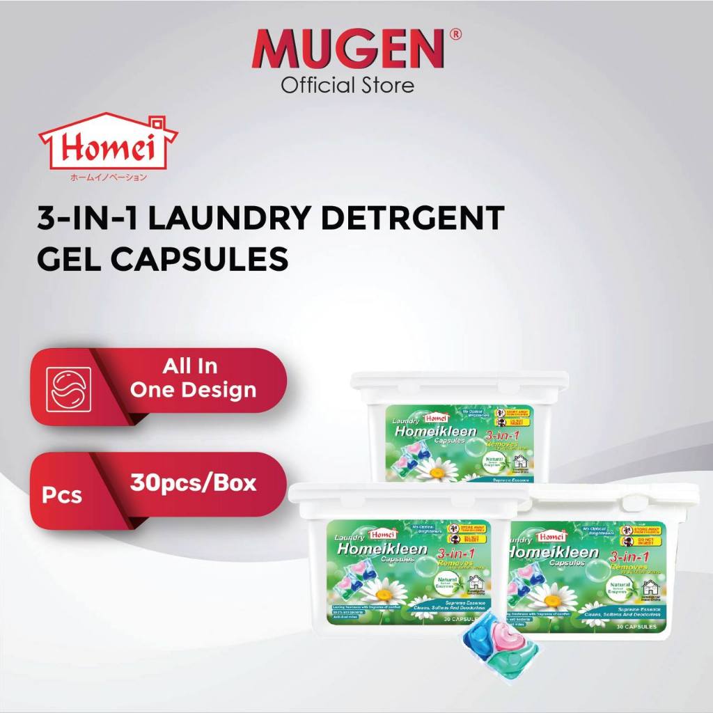 Homeikleen 3 In 1 Laundry Detergent Gel Capsules