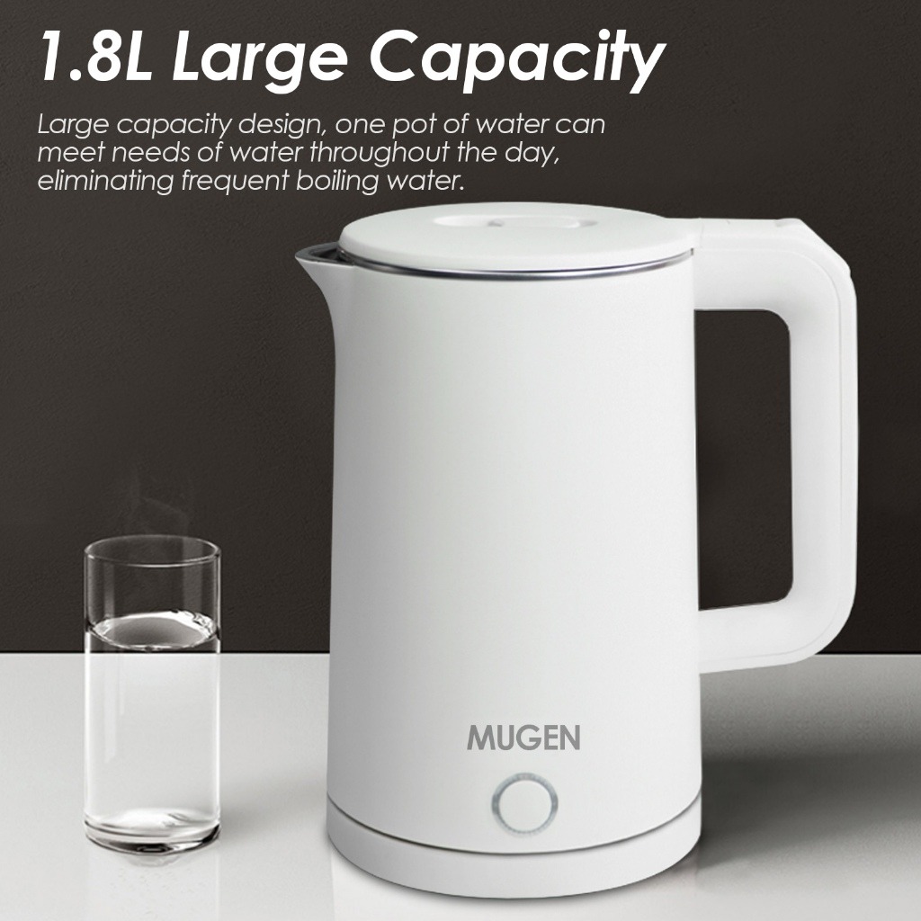 MUGEN White Electric Kettle (1.8L) MEK-1800 - Image 5