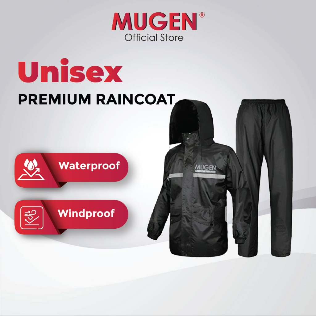 MUGEN Unisex Double Layer Motorcycle Waterproof Raincoat