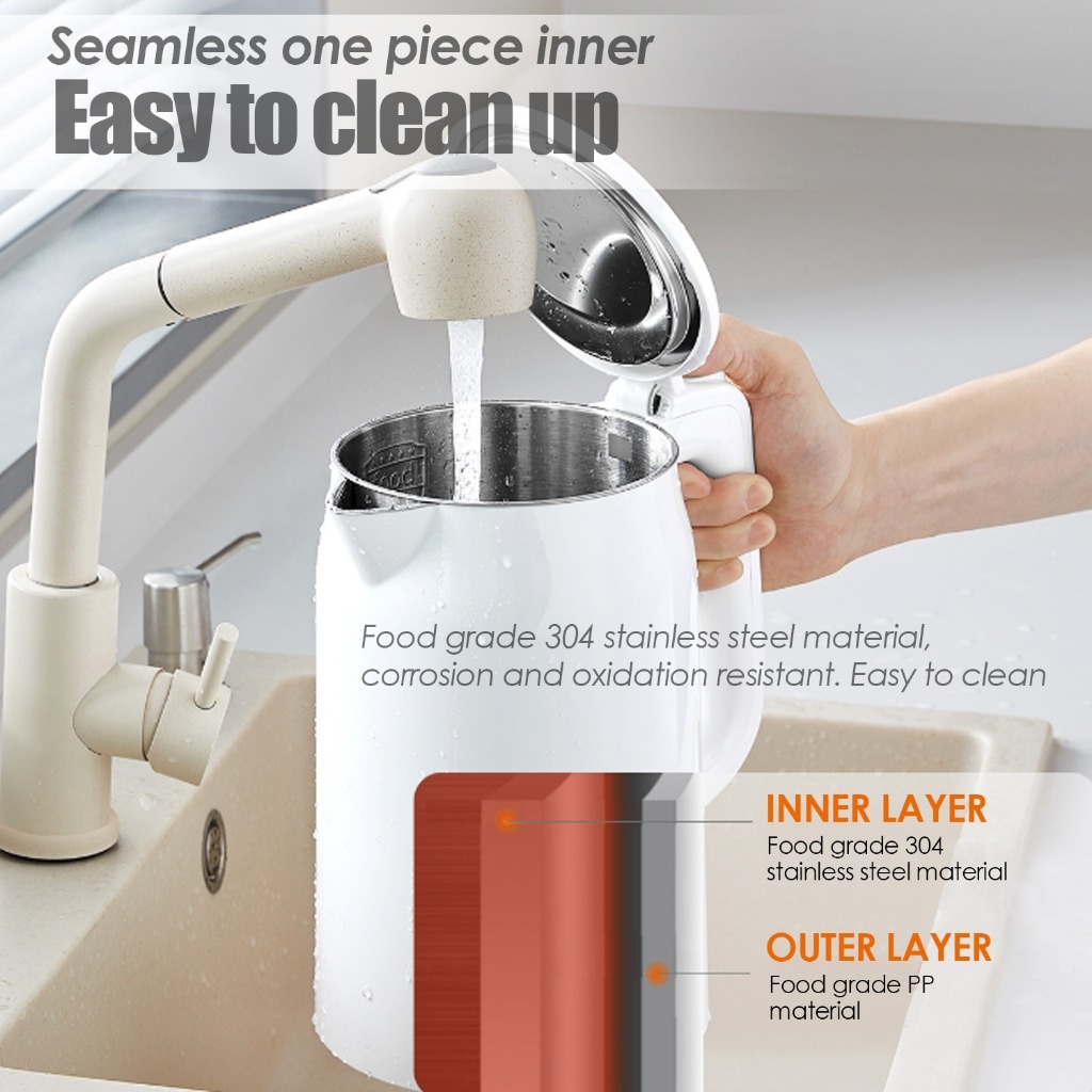 MUGEN White Electric Kettle (1.8L) MEK-1800 - Image 8