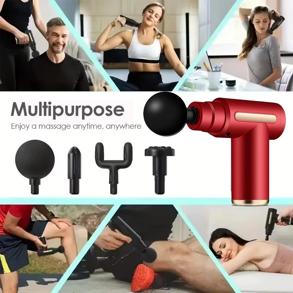 MUGEN Mini Relaxing Rechargeable Massage Gun Relaxation 4 Massage Head 6 Speeds - Image 9