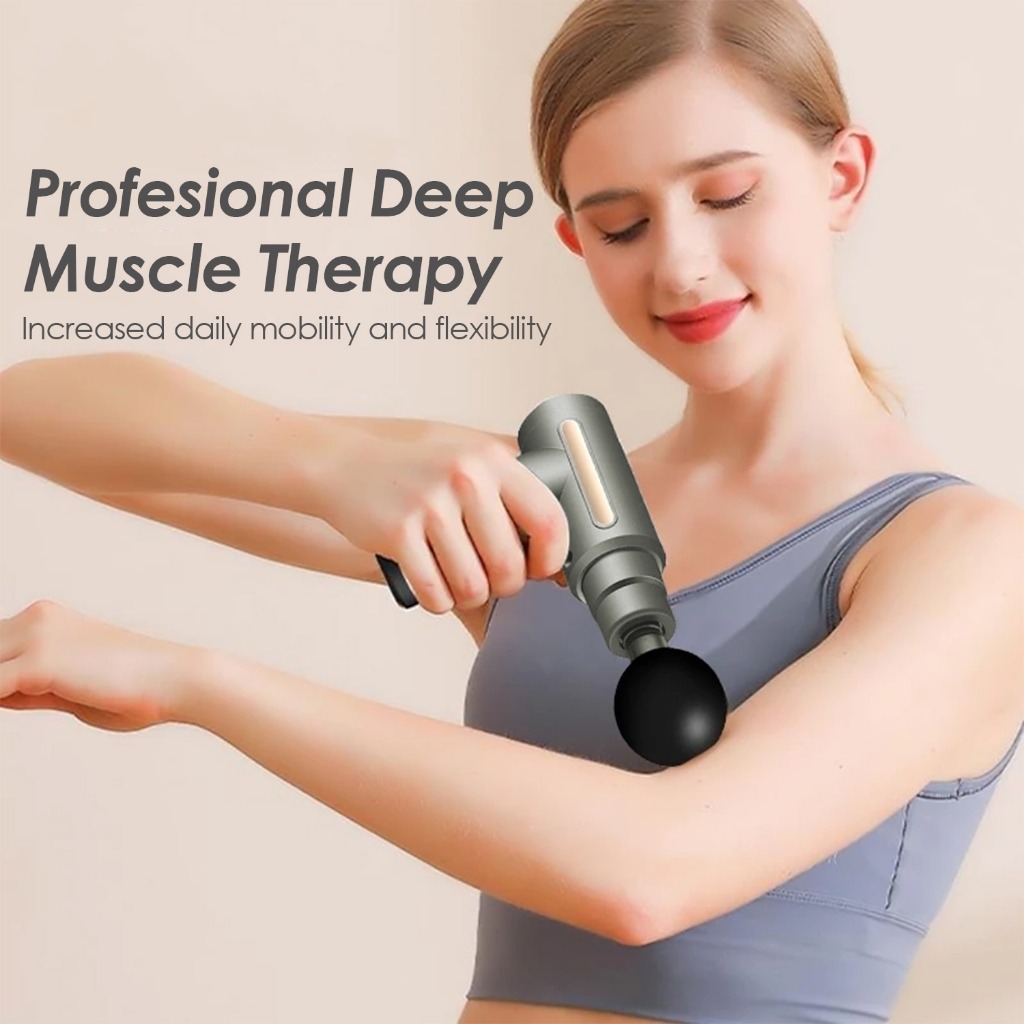MUGEN Mini Relaxing Rechargeable Massage Gun Relaxation 4 Massage Head 6 Speeds - Image 3