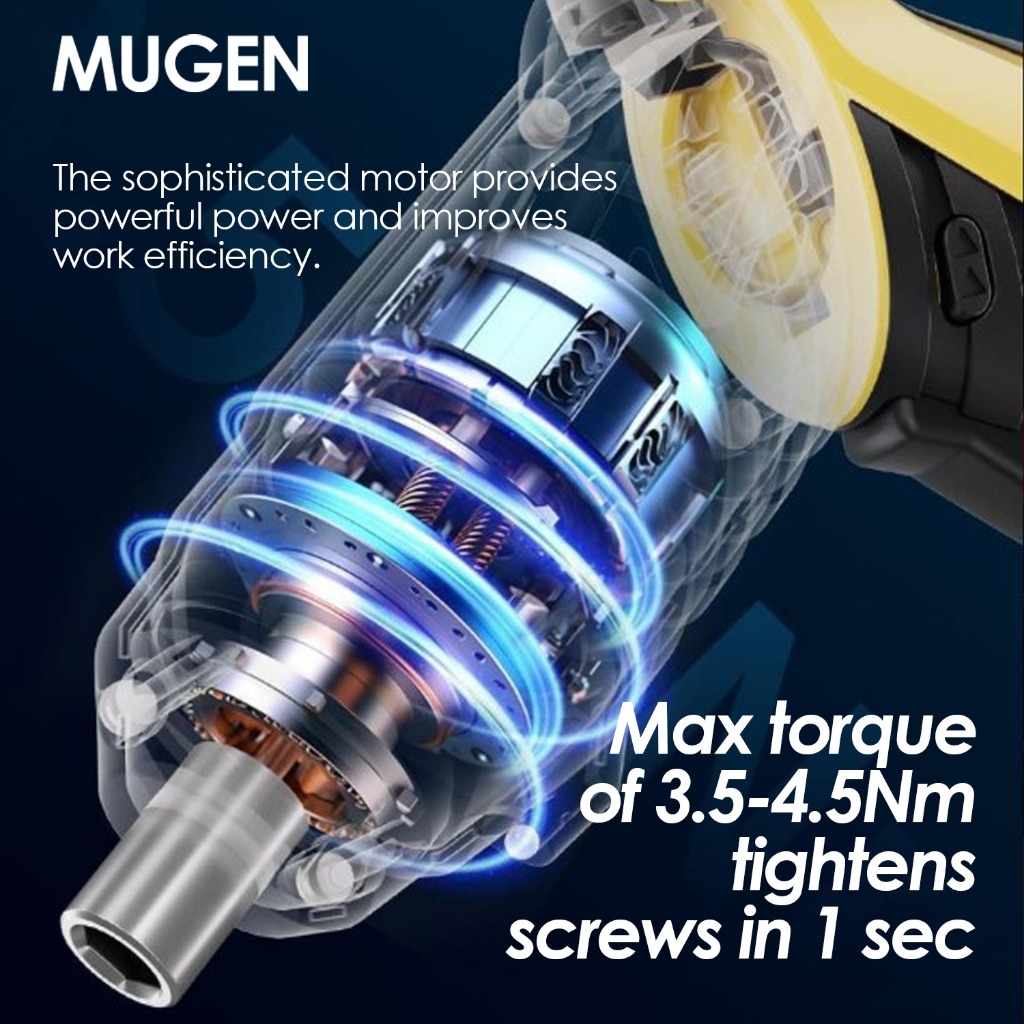 MUGEN Cordless Electric Screwdriver Drill Set (47 Pcs) MCS-1500 - Image 2