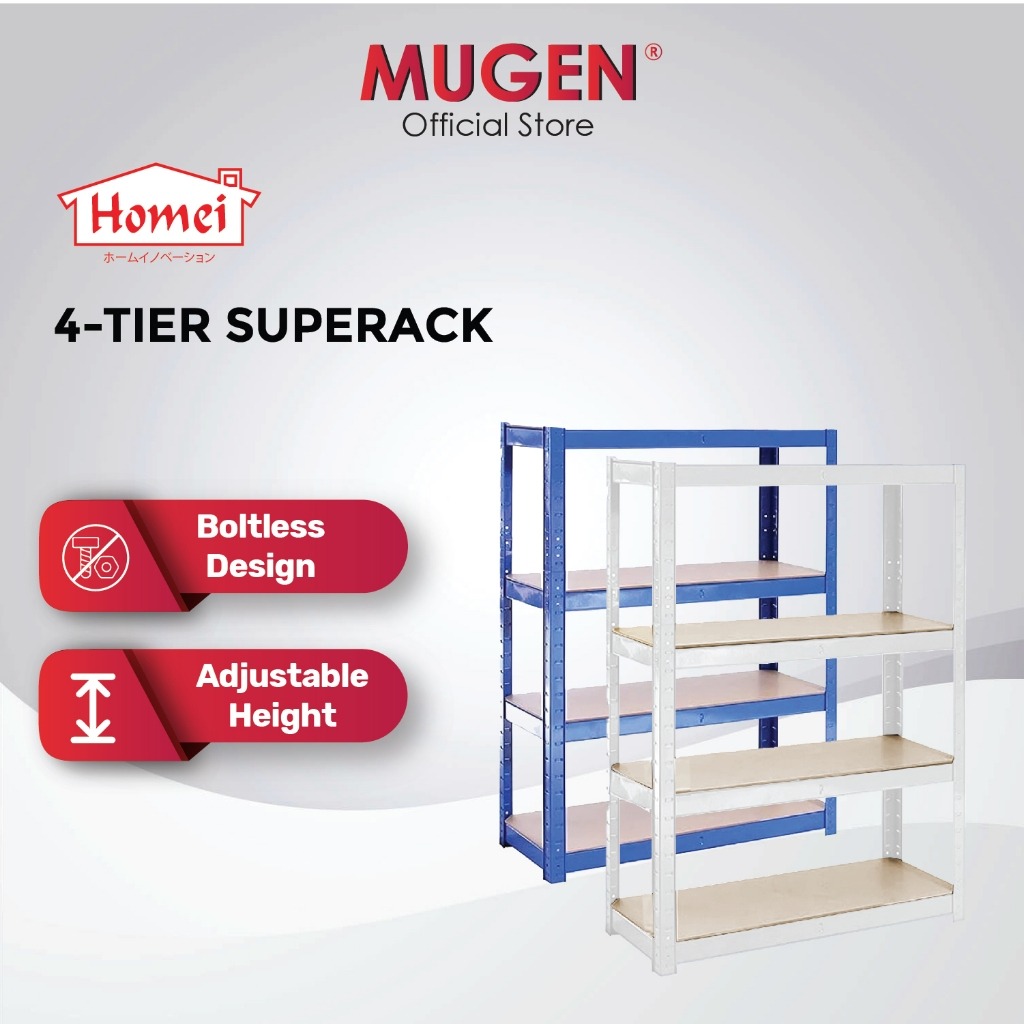 Homei 4 Tier/5 Tier Boltless Heavy Duty Super Storage Rack