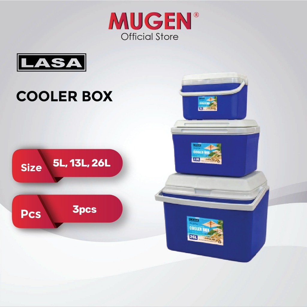 MUGEN Camping Cooler Box Outdoor Picnic Chiller Storage Box (5L 13L 26L)