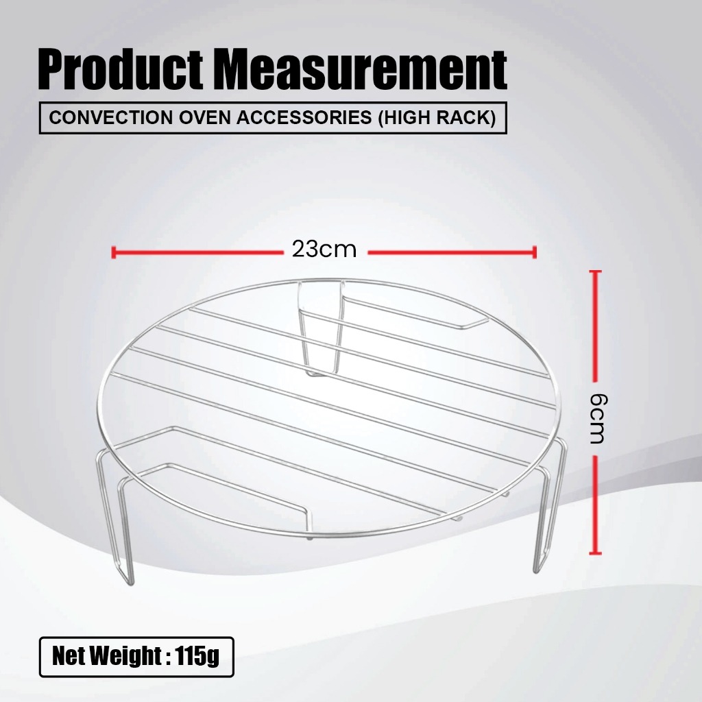 Stainless Steel Steamer Rack Round Cooker Steaming Tray Cooling Rack / Rak Kukus / Dulang Pengukus (23cm) - Image 6