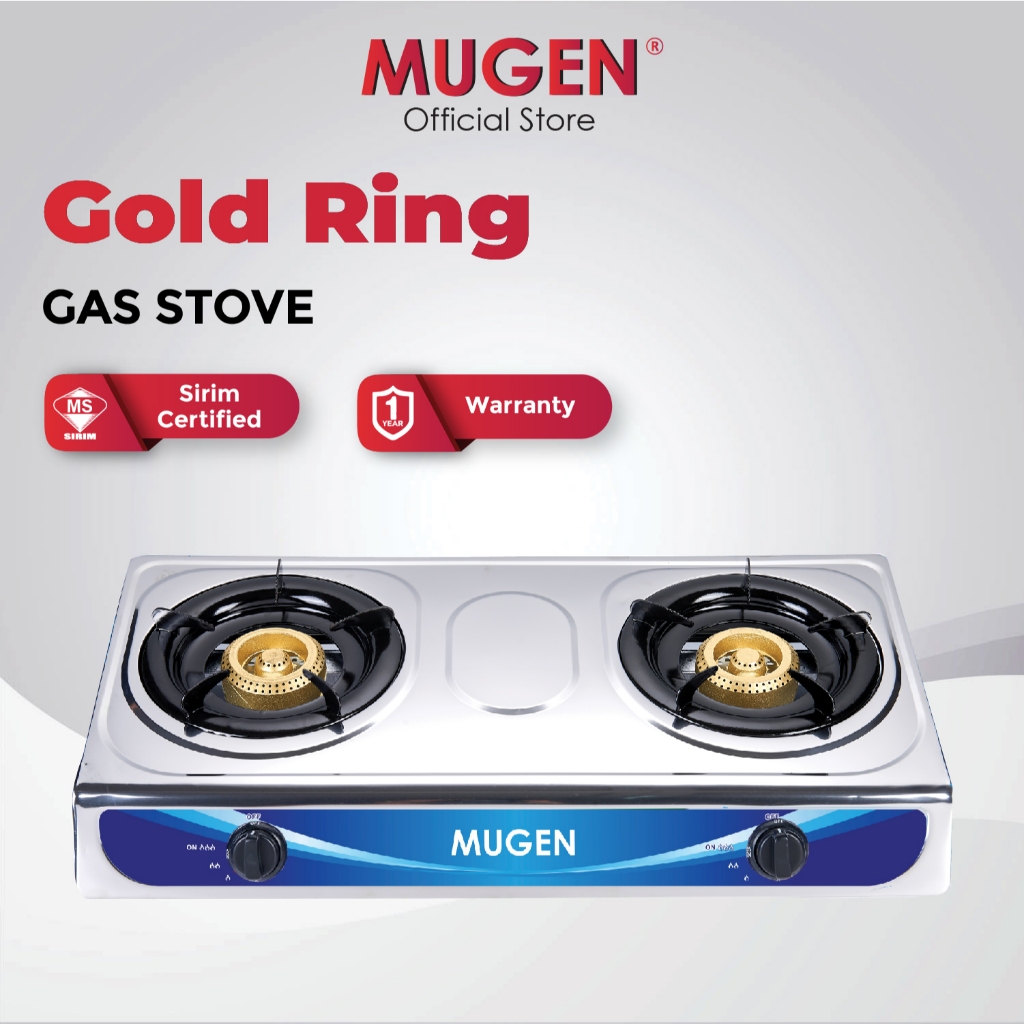 MUGEN Gold Ring Double Burner Gas Cooker Stove MGC-5600