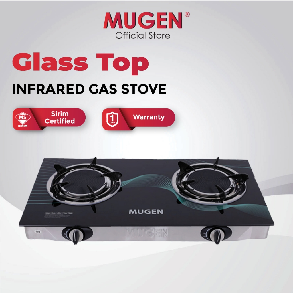 MUGEN Infrared Tempered Glass Gas Stove V2 MGS-2023