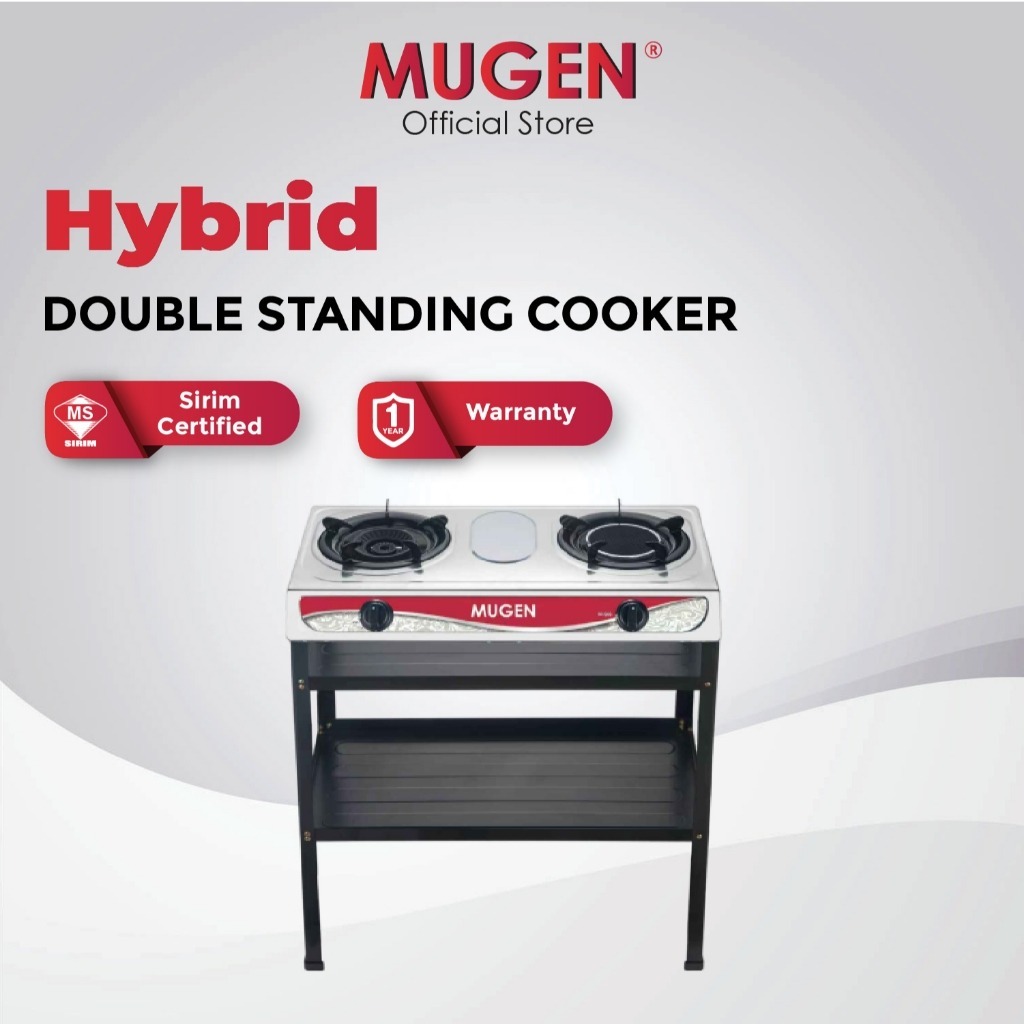 MUGEN Hybrid Stainless Steel Double Standing Gas Cooker MHC-2088B