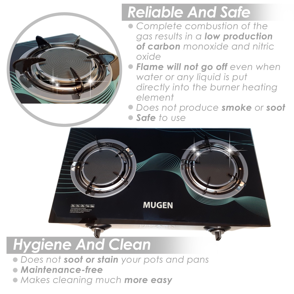 MUGEN Infrared Tempered Glass Gas Stove V2 MGS-2023 - Image 3