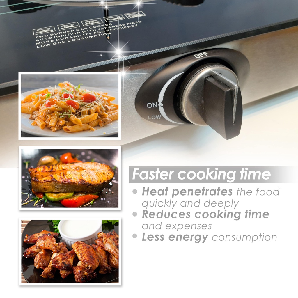 MUGEN Infrared Tempered Glass Gas Stove V2 MGS-2023 - Image 4