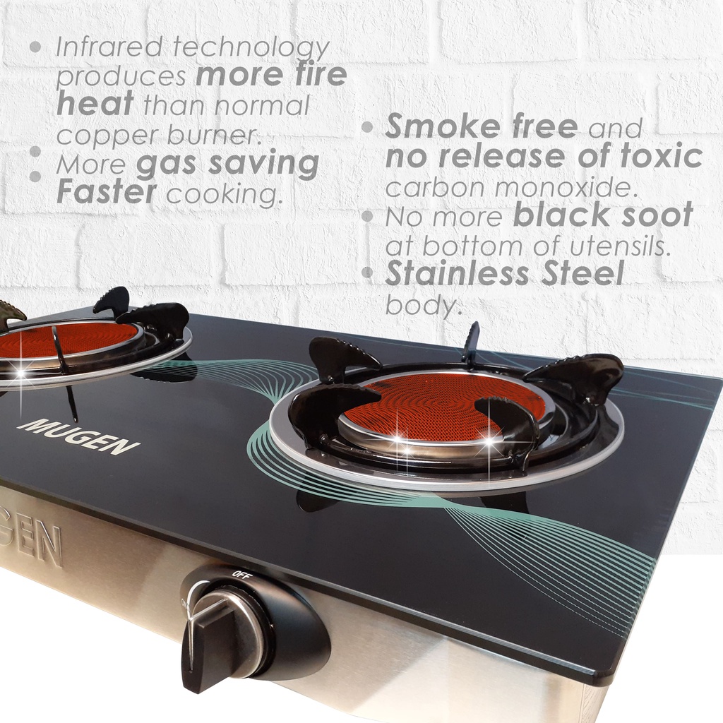 MUGEN Infrared Tempered Glass Gas Stove V2 MGS-2023 - Image 7