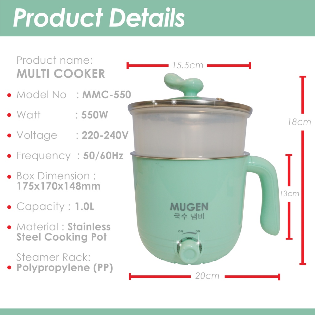 MUGEN Mini Multi Cooker (1L/1.2L) MMC-550 - Image 9