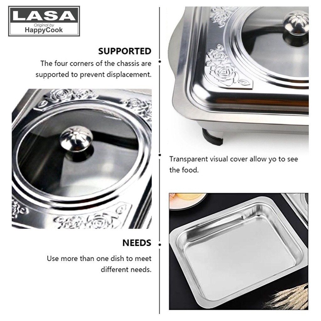 HappyCook Floral Chafing Dish Combo Set - Image 3