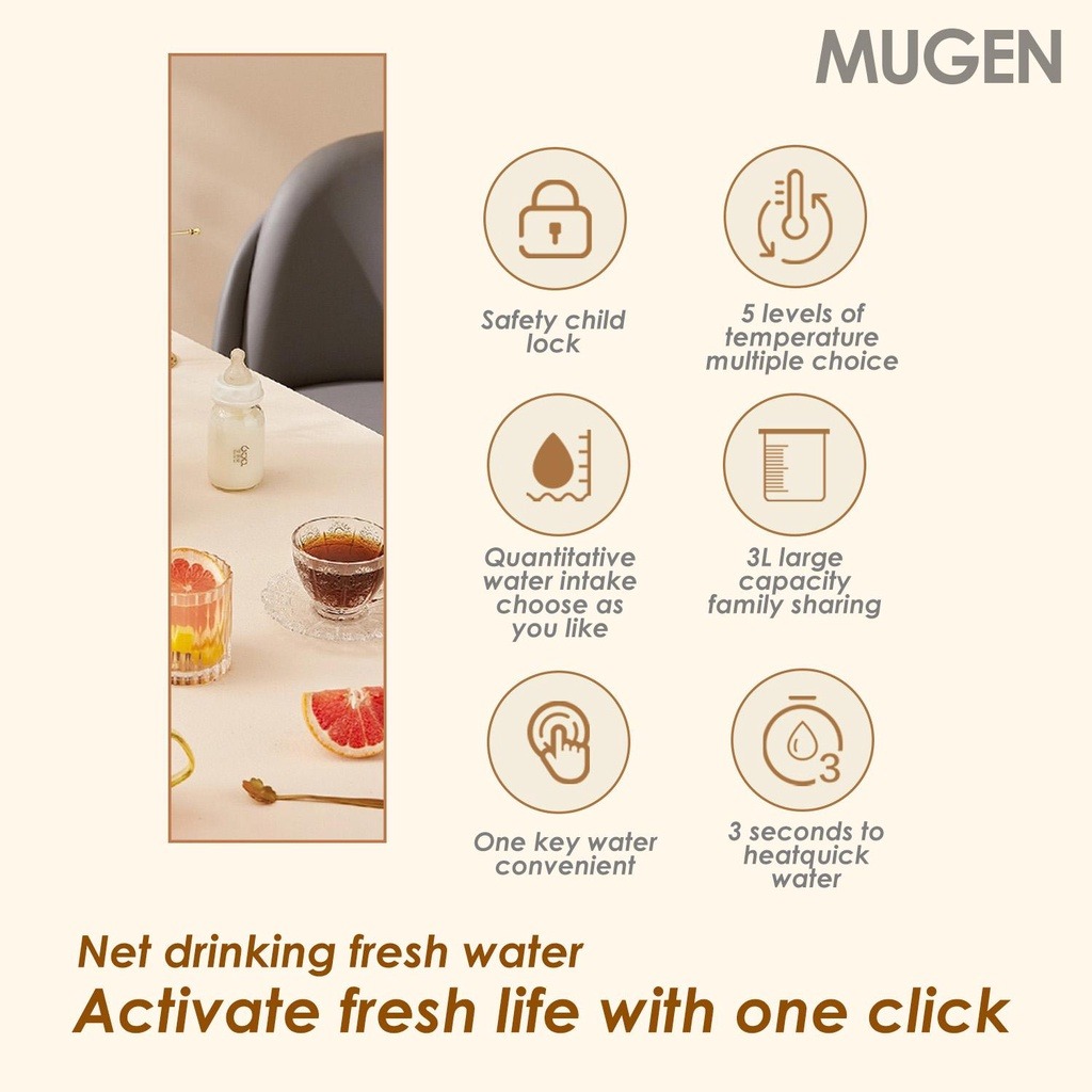 MUGEN Instant Water Dispenser (3L) MWD-3000 - Image 3