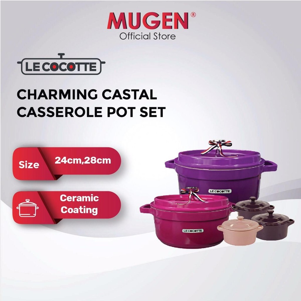 Le Cocotte Charming Castal Casserole Pot Set