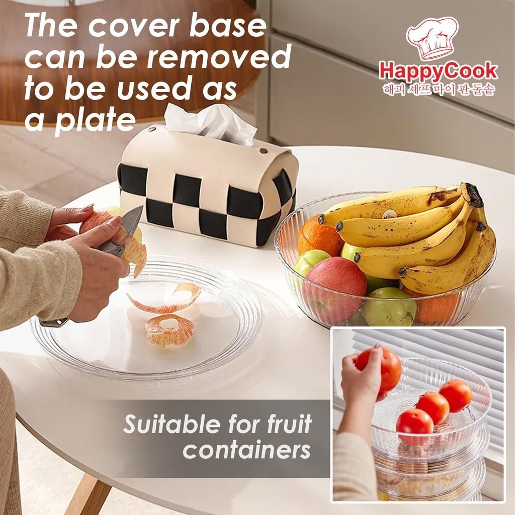 HappyCook 4 Tier/5 Tier Stackable Transparent Food Insulation Dish Cover - Image 6