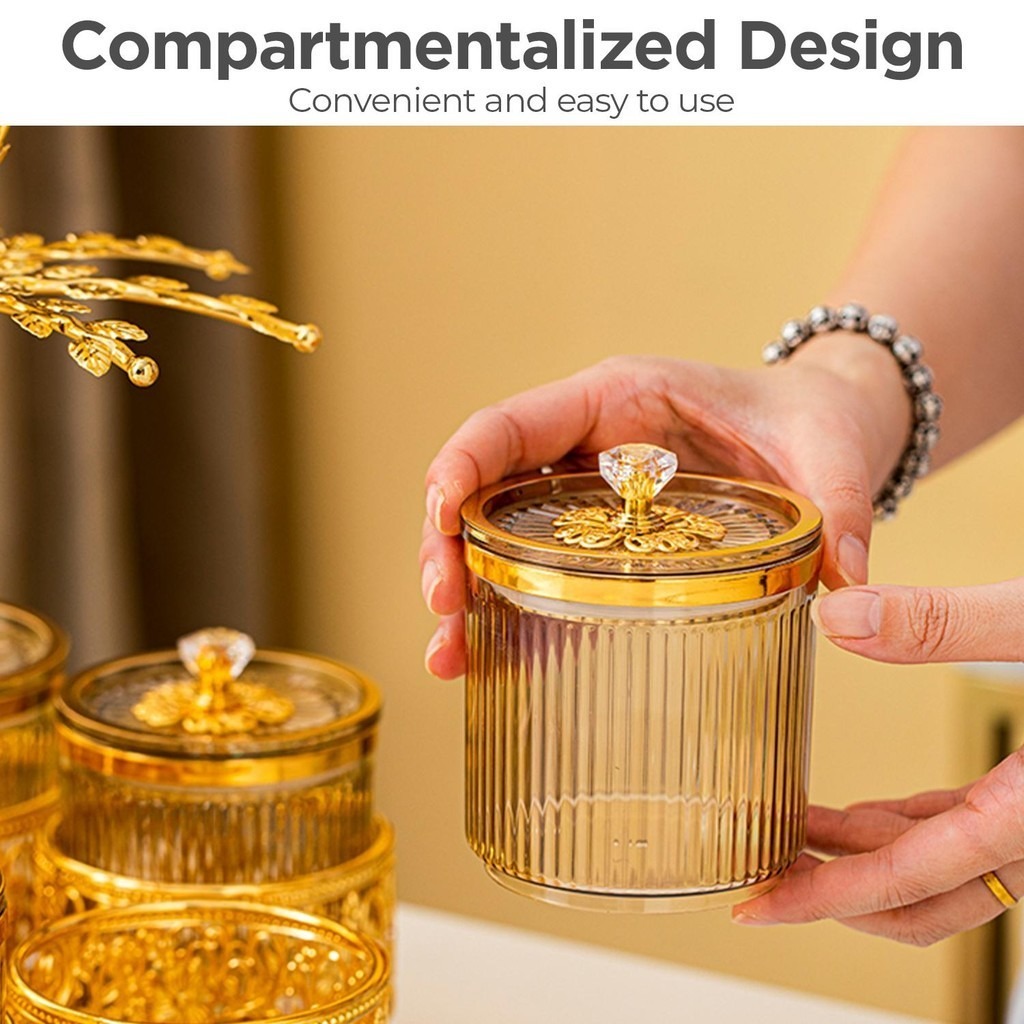 Royal Ledang Canister Golden Serving Coconut Tree Stand (6 Pcs) - Image 4