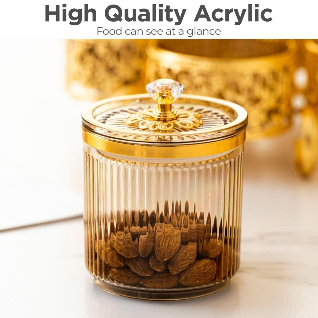Royal Ledang Canister Golden Serving Coconut Tree Stand (6 Pcs) - Image 5